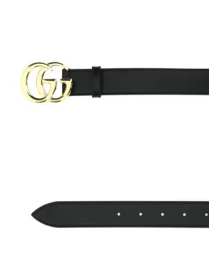 Guuccii Marmont Gg leather belt Black