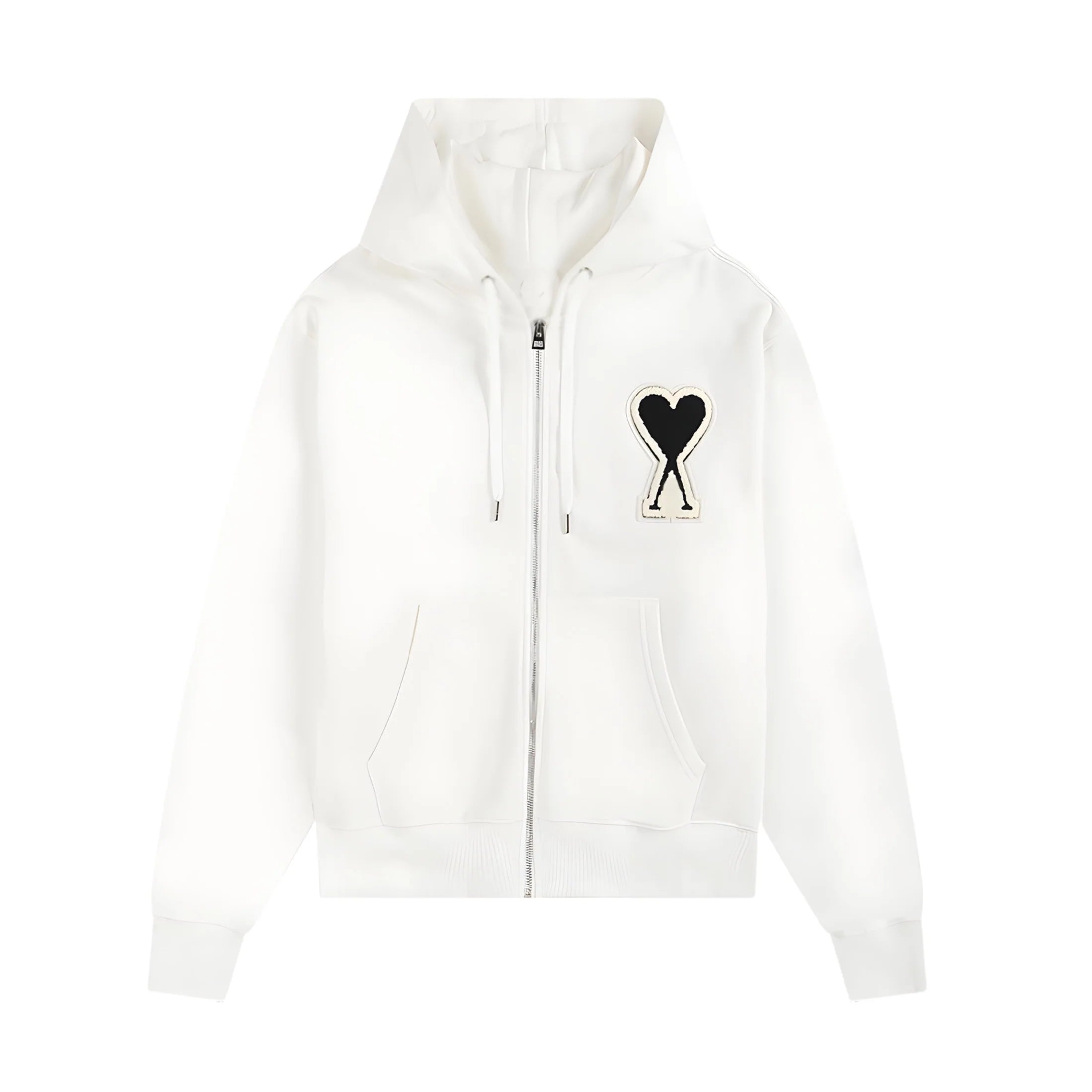 A-Zip Up Black On White