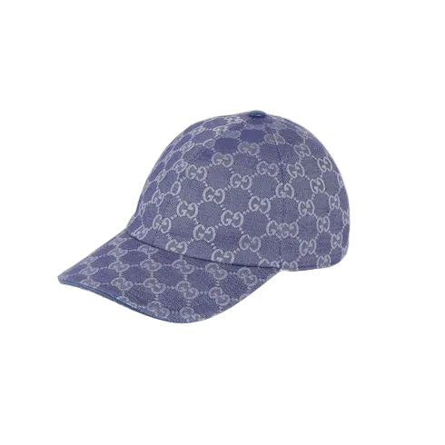 Guuccii Canvas Baseball GG Cap Blue